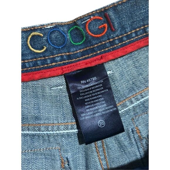 Vintage Coogi Y2K Wide Leg Embroidered Pocket Denim Blue Jeans size 20 - Picture 14 of 14